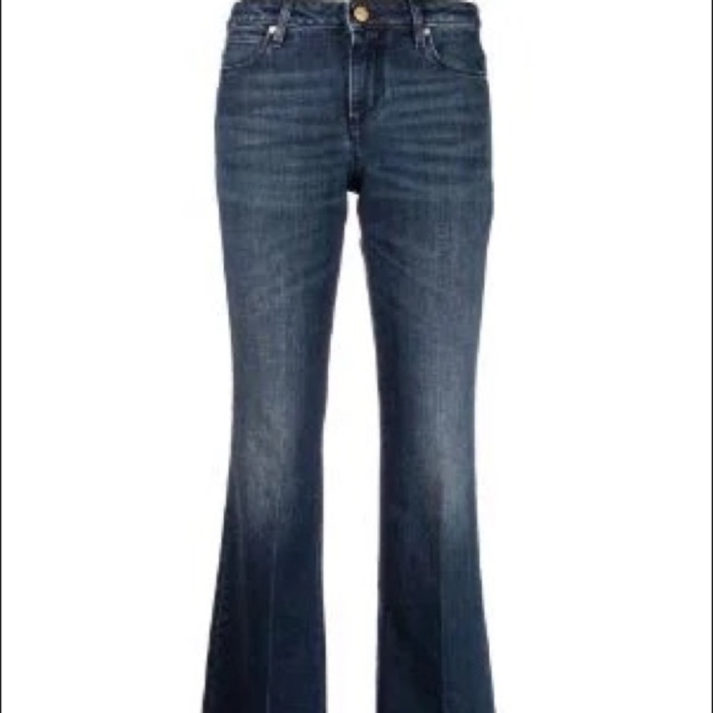 ROBERTO CAVALLI low rise flare jeans with snake hard wear and no pockets - Picture 6 of 8